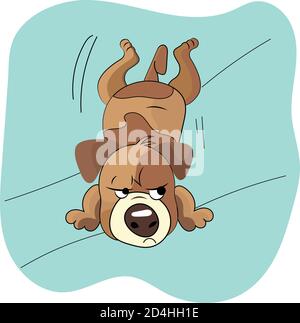 Arrabbiato beagle kawaii Illustrazione Vettoriale