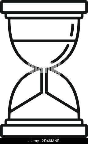 Icona della clessidra della scadenza. Contorno scadenza icona vettore clessidra per web design isolato su sfondo bianco Illustrazione Vettoriale