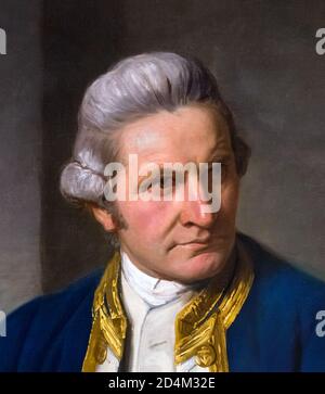 La Captain Cook. Ritratto del capitano James Cook (1728-1779) di Nathaniel Dance, olio su tela, 1776. Foto Stock