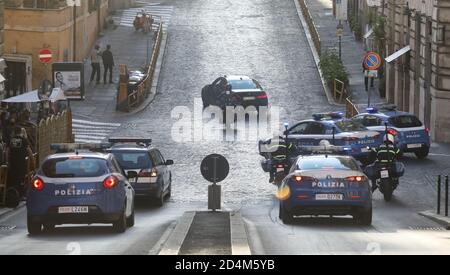 Roma, Italia. 09 ottobre 2020. Roma, set di film 'missione impossibile 7'. Foto: Credit: Independent Photo Agency/Alamy Live News Foto Stock