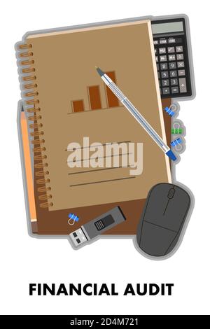Audit finanziario. Verifica e valutazione indipendenti dei dati contabili. Identificazione di errori, calcoli errati. Valutazione dell'affidabilità. Indept Foto Stock