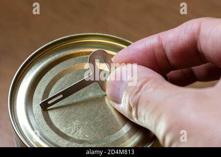 la vecchia moda può aprire chiave vicino Foto Stock