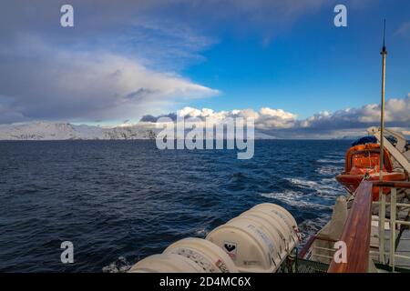 Paesaggi meravigliosi intorno a Hammerfest in Norvegia settentrionale Foto Stock