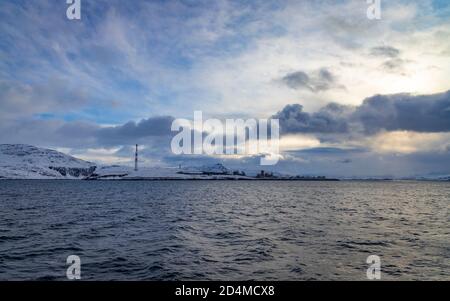 Paesaggi meravigliosi intorno a Hammerfest in Norvegia settentrionale Foto Stock