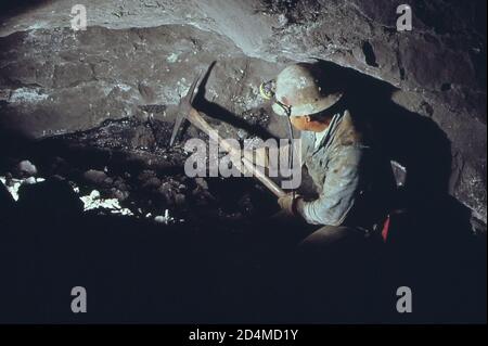 Miniere sotterranee di uranio - Ubicazione: In o vicino a Nucla; Colorado ca. 1972 Foto Stock