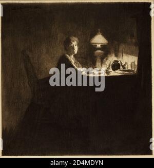 19th Century Art - il direttore d'azione ; Data: 1884 - Walter Richard Sickert - Inglese; 1860-1942 Foto Stock