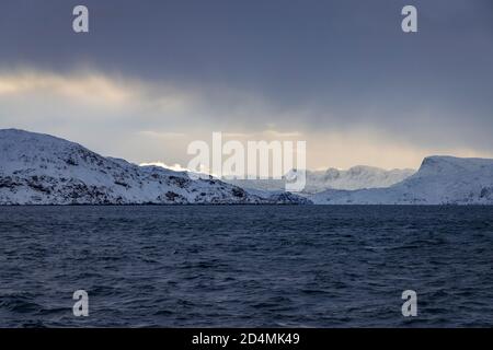 Paesaggi meravigliosi intorno a Hammerfest in Norvegia settentrionale Foto Stock