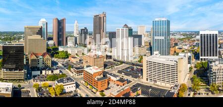 Panorama dello skyline di Columbus, Ohio Foto Stock