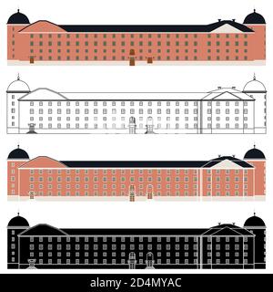 Castello di Uppsala in Svezia, Europa. Illustrazione Vettoriale