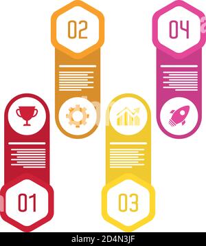 statistiche infografiche con numeri e icone, illustrazione vettoriale in stile piatto design Illustrazione Vettoriale