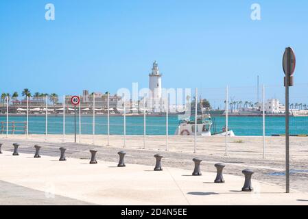 Paseo del Muelle uno a Malaga, Spagna Foto Stock