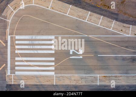 Airport Runway, immagine aerea. Foto Stock