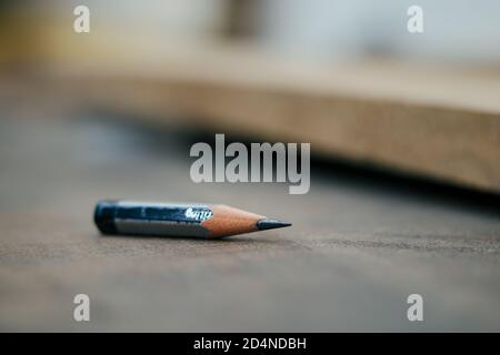 primo piano di una matita con spazio per la copia Foto Stock