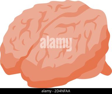 Cervello umano icona, stile isometrico Illustrazione Vettoriale