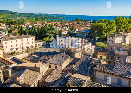 Bolsena, Italia - il centro storico di Bolsena sul lago omonimo Foto Stock