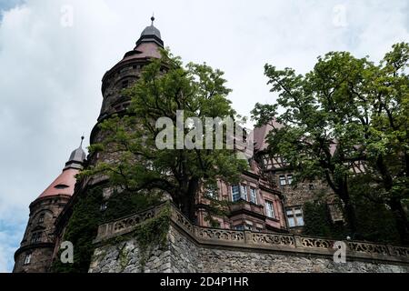 Walbrzych, Polonia - 18 luglio 2020: Castello di Ksiaz, il più grande castello della Slesia. Museo del Castello Foto Stock