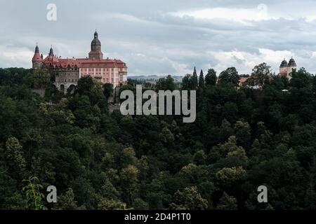 Walbrzych, Polonia - 18 luglio 2020: Castello di Ksiaz, il più grande castello della Slesia. Museo del Castello Foto Stock