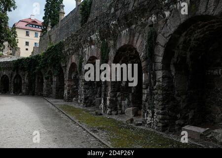 Walbrzych, Polonia - 18 luglio 2020: Castello di Ksiaz, il più grande castello della Slesia. Museo del Castello Foto Stock