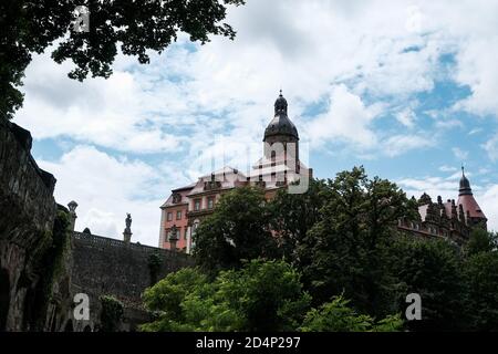 Walbrzych, Polonia - 18 luglio 2020: Castello di Ksiaz, il più grande castello della Slesia. Museo del Castello Foto Stock