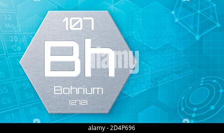Elemento chimico della tavola periodica - Bohrium Foto Stock