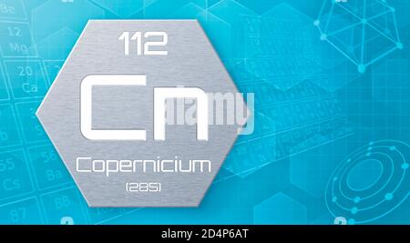Elemento chimico della tavola periodica - Copernicium Foto Stock