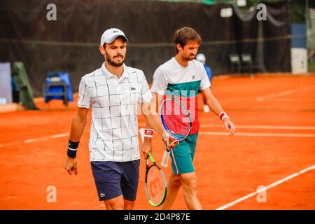 Ndres Molteni - Hugo NYS durante ATP Challenger 125 - internazionali Emilia Romagna, Tennis Internationals, parma, Italy, 09 Oct 2020 Credit: LM/Robert Foto Stock