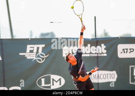 Ederico Delbonis durante l'ATP Challenger 125 - internazionali Emilia Romagna, Tennis Internationals, parma, Italy, 09 Oct 2020 Credit: LM/Roberta Corrad Foto Stock