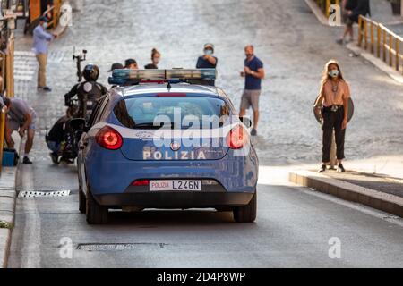 Roma, Italia. 09 ottobre 2020. Scena dal film di 'missione impossibile 7' a Roma, Italia (Foto di Gennaro Leonardi/Pacific Press) Credit: Pacific Press Media Production Corp./Alamy Live News Foto Stock