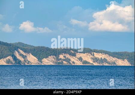 Paesaggio panoramico di Black vista mare in Abkhazia Foto Stock