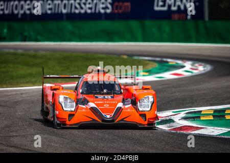 Monza, Italia. 10 ottobre 2020. 28 Lafargue Paul (fra), Chatin Paul-Loup (fra), Bradley Richard (gbr), Idec Sport, Oreca 07 Gibson, in azione nella 2020 4 ore di Monza, 4° round della 2020 European le Mans Series, dal 9 al 11 ottobre 2020 sull'Autodromo Nazionale di Monza, Italia - Foto Thomas Fenetre / DPPI Credit: LM/DPPI/Thomas Fenetre/Alamy Live News Foto Stock