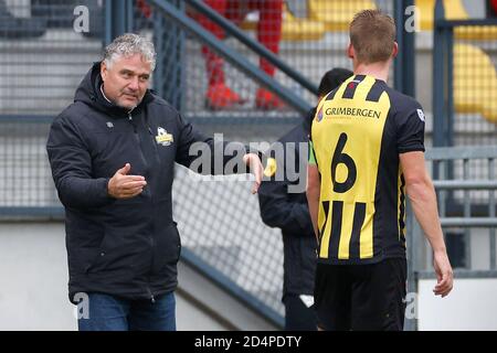 Rijnsburg, Paesi Bassi. 10 Ott 2020. RIJNSBURG, 10-10-2020, Sportpark Middelmors, olandese Tweede Divisie stagione di football 2020/2021 Rijnsburgse Boys vs Kozakken Boys. Henk Wisman Credit: Pro Shots/Alamy Live News Foto Stock