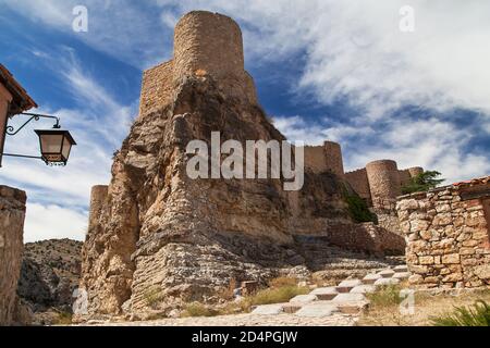 Castello di Albarracin, Teruel, Spagna. Foto Stock