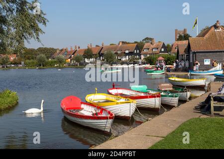 Lago di Thorpeness scena Foto Stock