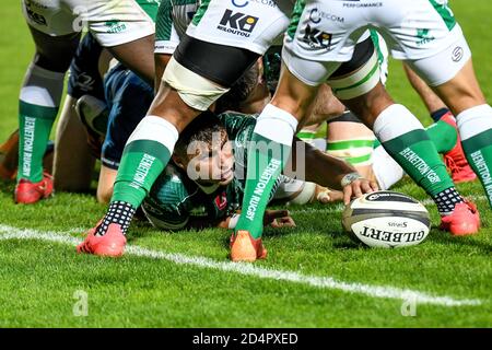 Treviso, Italia. 10 Ott 2020. Treviso, Italia, Monigo Stadium, 10 Ott 2020, Eli Snyman (Treviso) durante Benetton Treviso vs Leinster Rugby - Rugby Guinness Pro 14 - Credit: LM/Ettore Griffoni Credit: Ettore Griffoni/LPS/ZUMA Wire/Alamy Live News Foto Stock