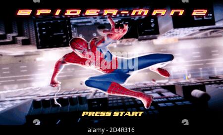 Spider-Man 2 - Sony PlayStation 2 PS2 - uso editoriale solo Foto Stock