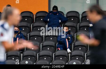 Londra, Regno Unito. 10 Ott 2020. Alex Morgan of Spurs Women durante la partita FAWSL tra Tottenham Hotspur Women & Manchester United Women all'Hive, Londra, Inghilterra, il 10 ottobre 2020. Foto di Andy Rowland. Credit: Prime Media Images/Alamy Live News Foto Stock