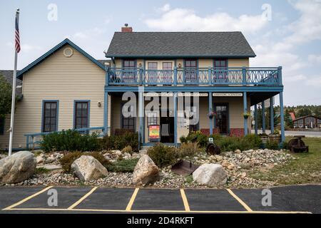 South Park City, Colorado - 16 settembre 2020: Centro visitatori per il museo all'aperto della città storica di South Park City vicino a Fairplay, Colorado Foto Stock