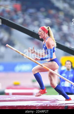 Sandi Morris (USA). Pole Vault donne medaglia d argento. IAAF mondiale di atletica, Doha 2019 Foto Stock