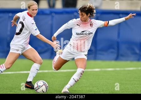 Empoli, Italia. 10 Ott 2020. Valentina Giacinti (Milano) durante Empoli Ladies vs AC Milan, Campionato Italiano di Calcio Serie A Donne a empoli, Italia, Ottobre 10 2020 Credit: Independent Photo Agency/Alamy Live News Foto Stock