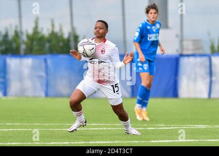 Empoli, Italia. 10 Ott 2020. Refiloe Jane (Milano) durante Empoli Ladies vs AC Milano, Serie Italiana di Calcio A Campionato femminile a empoli, Italia, Ottobre 10 2020 Credit: Independent Photo Agency/Alamy Live News Foto Stock