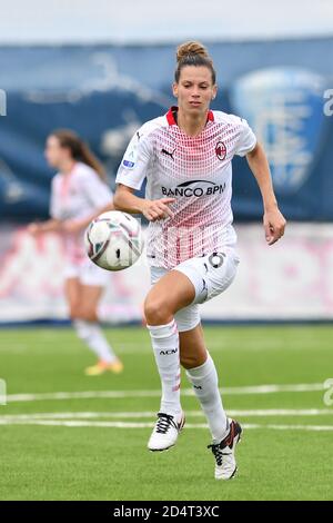 Empoli, Italia. empoli, Italia, 10 Ott 2020, Laura Agard (Milano) durante Empoli Ladies vs AC Milan - Campionato Italiano di Calcio Serie A Donna - Credit: LM/Lisa Guglielmi Credit: Lisa Guglielmi/LPS/ZUMA Wire/Alamy Live News 2020 Foto Stock