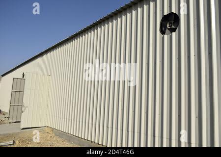 Portabille casa e ufficio cabininsLabor Camp cabinpiccole case temporanee : Muscat, Oman Foto Stock