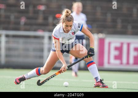 Amstelveen, Paesi Bassi. 01 Ottobre 2020. AMSTELVEEN, 11-10-2020, Wagener Stadion, Hoofdklasse Hockey Dames, Seizoen 2020-201. Player SCHC Suzanne Homma. Durante il gioco Amsterdam D1 - SCHC D1. Credito: Pro Shots/Alamy Live News Foto Stock