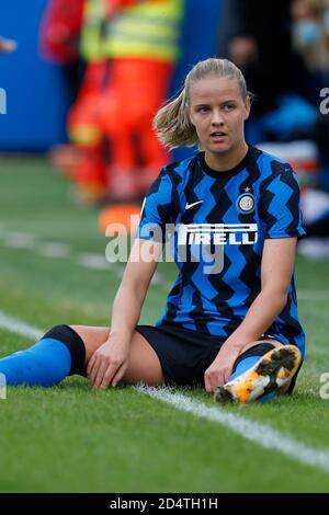 Milano, Italia. 11 Ott 2020. Caroline Moller Hansen (FC Internazionale) durante FC Internazionale vs AS Roma, Serie Italiana Calcio A Campionato Donna a milano, Ottobre 11 2020 Credit: Independent Photo Agency/Alamy Live News Foto Stock