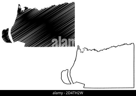 Carlisle County, Kentucky (Stati Uniti, Stati Uniti d'America, Stati Uniti, Stati Uniti, Stati Uniti) mappa vettoriale illustrazione, schizzo scrimolo Carlisle mappa Illustrazione Vettoriale