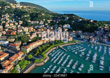 Veduta aerea di Lerici, provincia di la Spezia, Liguria / Italia Foto Stock