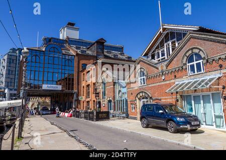 Ipswich Waterfront, un'area culturale e storicamente significativa, Suffolk, Regno Unito. Foto Stock