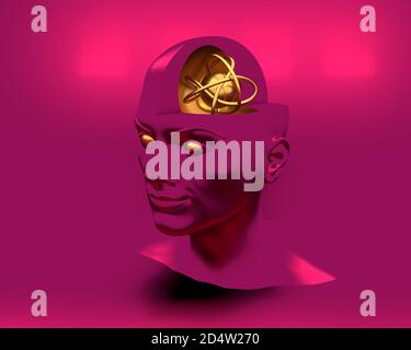 Donna aperta Foto Stock