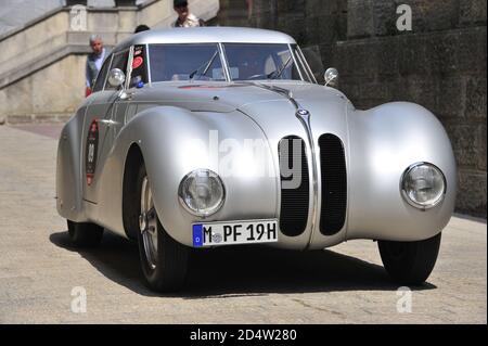 verona, italia, 13 maggio 2011, mille miglia, rallye auto storica Foto Stock