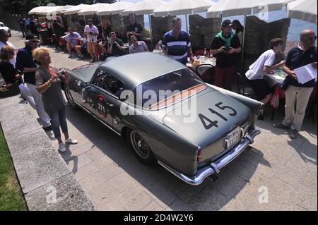 verona, italia, 13 maggio 2011, mille miglia, rallye auto storica Foto Stock